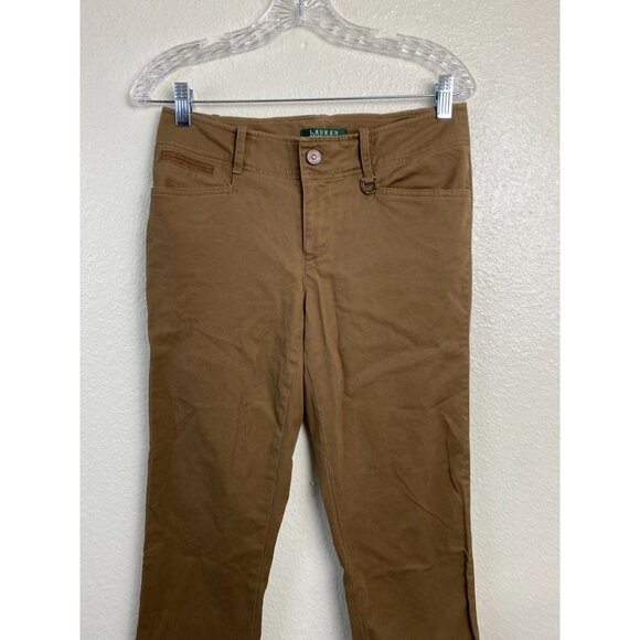 Lauren Ralph Lauren Pants Womens size 4 Brown Cotton Blend Career Office - Picture 8 of 14